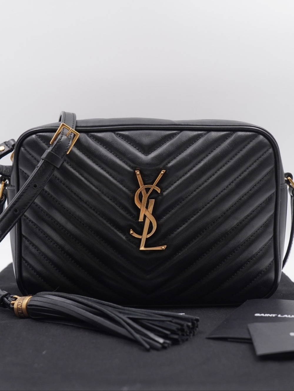 CG40 💗 Saint Laurent Calfskin Matelasse Monogram Lou Camera Bag